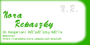 nora repaszky business card